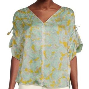Lotus Ruched Silk Top